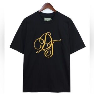 Denim Tears Black T-shirt with Gold Embroidery Size Sm​